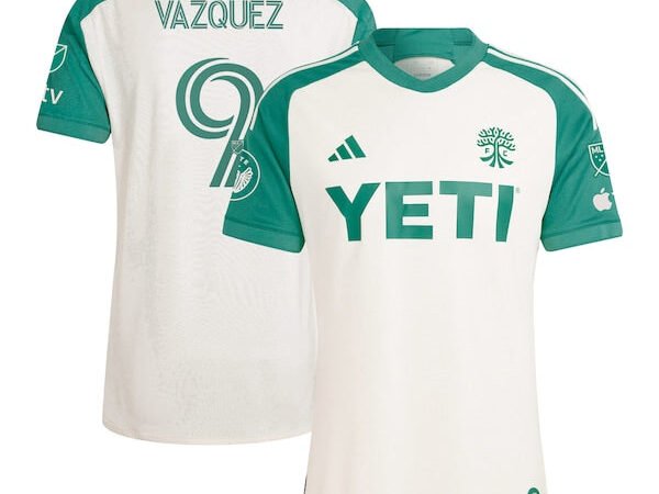Brandon Vazquez Austin FC adidas 2024 The Armadillo Kit Authentic Player Jersey - Tan
