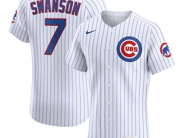 Dansby Swanson Chicago Cubs Nike Home Elite Jersey - White