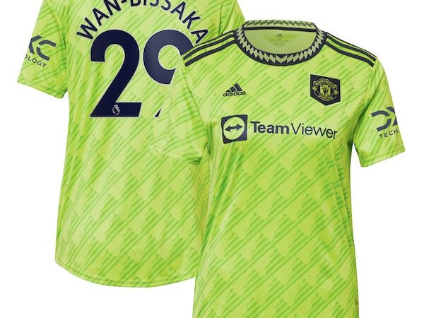 Aaron Wan-Bissaka Manchester United adidas Women's 2022/23 Third Replica Player Jersey - Neon Green