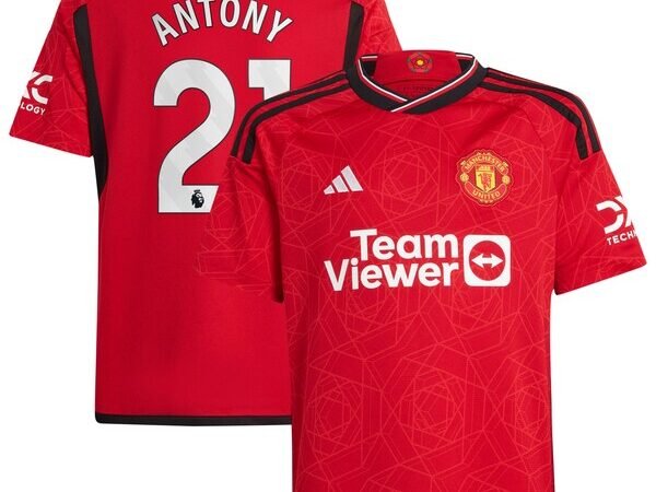 Antony Manchester United adidas Youth 2023/24 Home Replica Player Jersey - Red