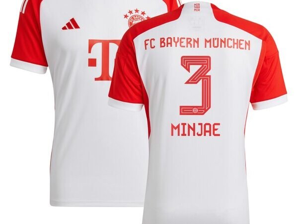 Kim Min-jae Bayern Munich adidas Youth 2023/24 Home Replica Jersey - White