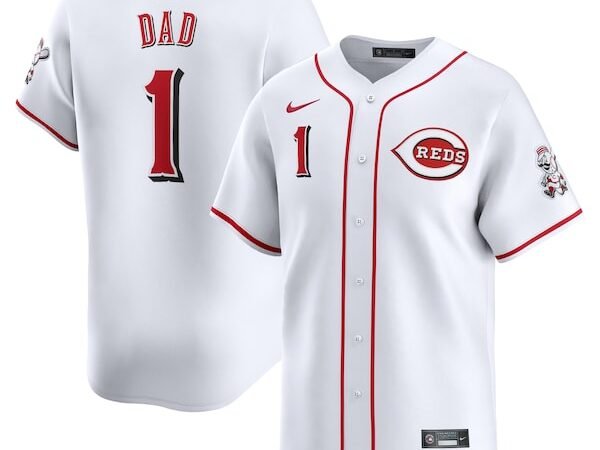 Cincinnati Reds Nike #1 Dad Home Limited Jersey - White
