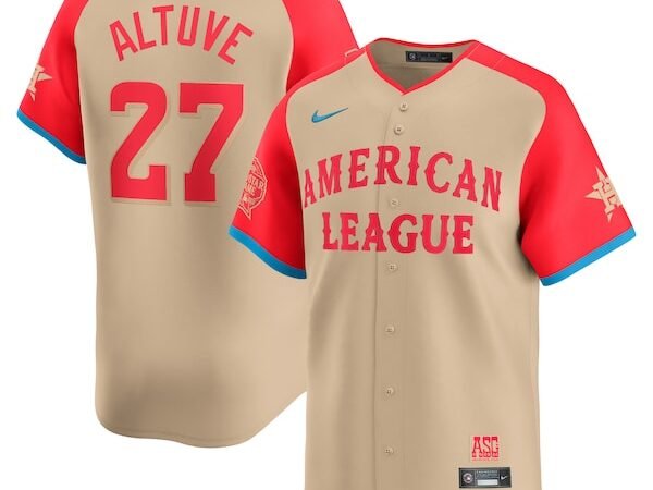 Jose Altuve American League Nike 2024 MLB All-Star Game Limited Player Jersey - Cream