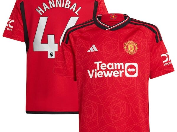 Hannibal Mejbri Manchester United adidas Youth Replica Player Jersey – Red