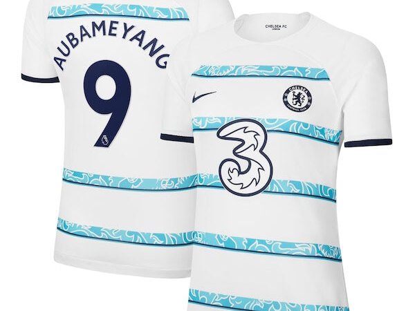Pierre-Emerick Aubameyang Chelsea Nike Women's 2022/23 Home Breathe Stadium Replica Player Jersey - White