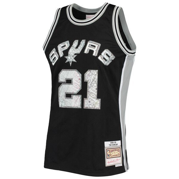 Tim Duncan San Antonio Spurs 1998/99 Hardwood Classics NBA 75th Anniversary Diamond Swingman Jersey - Black