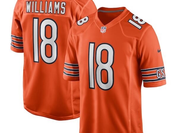 Caleb Williams Chicago Bears Nike Alternate 2024 NFL Draft First Round Pick Player Game Jersey - Orange/White