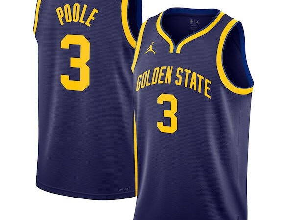 Jordan Poole Golden State Warriors Jordan Brand Unisex Swingman Jersey - Statement Edition - Navy