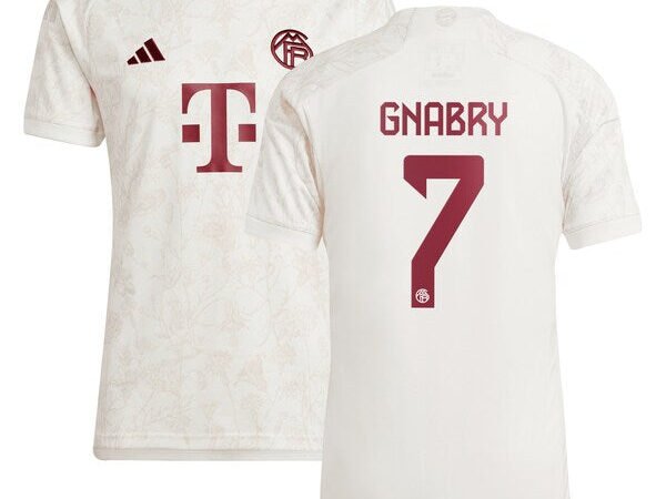 Serge Gnabry Bayern Munich adidas 2023/24 Third Replica Jersey - White