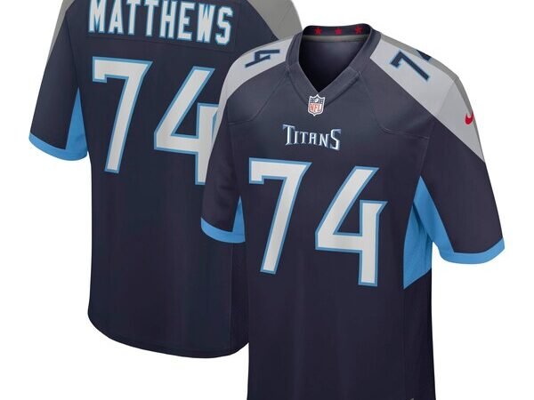 Bruce Matthews Tennessee Titans Nike Retired Player Jersey - Navy/Light Blue