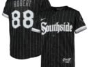 Luis Robert Chicago White Sox Nike Youth City Connect Replica Player Jersey - Black/Anthracite
