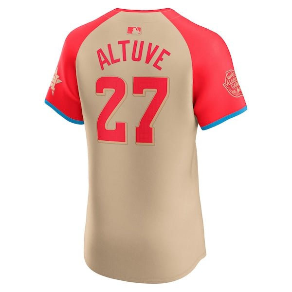 Jose Altuve American League Nike 2024 MLB All-Star Game Elite Player Jersey - Cream