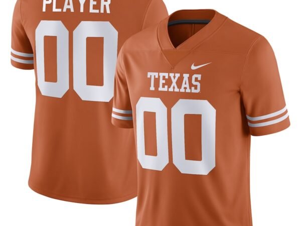 Men's Nike Texas Texas Longhorns Pick-A-Player NIL Replica Football Jersey - Orange/White