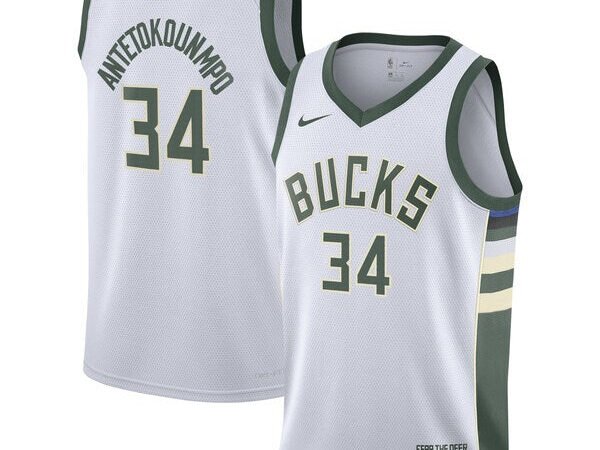 Giannis Antetokounmpo Milwaukee Bucks Nike Youth Swingman Jersey - Association Edition - White