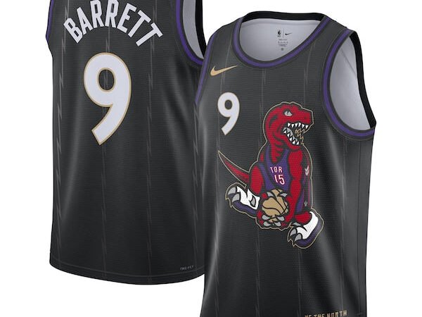 RJ Barrett Toronto Raptors Nike Unisex 2024/25 Swingman Player Jersey - City Edition - Black