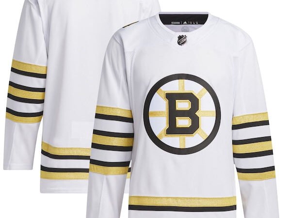 Boston Bruins adidas 100th Anniversary Primegreen Authentic Jersey - White