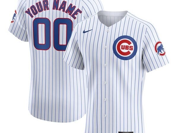 Chicago Cubs Nike Home Elite Custom Jersey - White