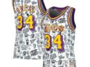 Shaquille O'Neal Los Angeles Lakers Women's 1996 Doodle Swingman Jersey - White
