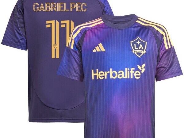 Gabriel Pec LA Galaxy adidas Youth 2025 RIZON Replica Player Jersey - Navy