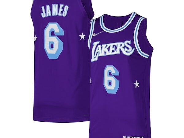LeBron James Los Angeles Lakers Nike Authentic Player Jersey - City Edition - Purple