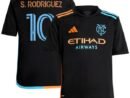 Santiago Rodríguez New York City FC adidas Youth 2024 24/7 Kit Replica Player Jersey – Black