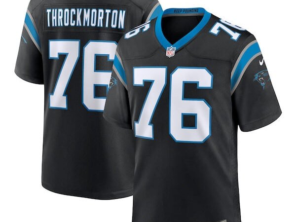 Calvin Throckmorton Carolina Panthers Nike Team Game Jersey -  Black