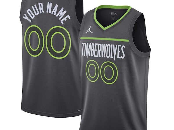Minnesota Timberwolves Jordan Brand Unisex 2022/23 Swingman Custom Jersey - Statement Edition - Black