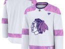 Chicago Blackhawks 2024 Hockey Fights Cancer Practice Jersey - White