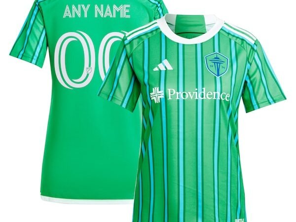 Seattle Sounders FC adidas Women's 2024 The Anniversary Kit Replica Custom Jersey – Green