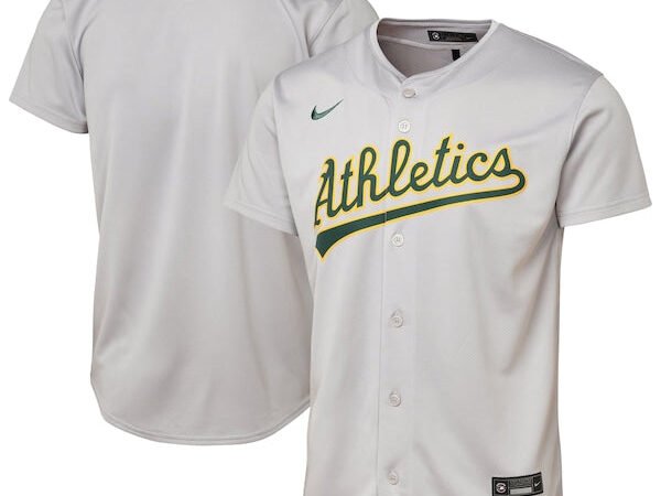 Athletics Youth Road Limited Jersey - Gray