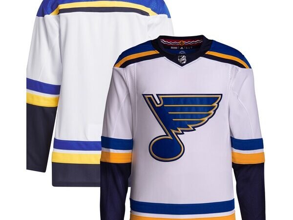 St. Louis Blues adidas Away Primegreen Authentic Jersey – White