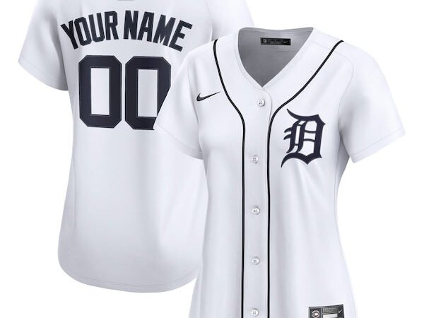 Detroit Tigers Nike Women's Home Limited Custom Jersey - White