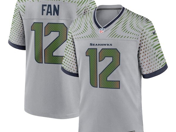 12s Seattle Seahawks Nike 2025 Rivalries Collection Game Jersey - Wolf Gray