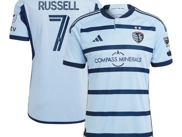 Johnny Russell Sporting Kansas City adidas 2024 Hoops 4.0 Authentic Player Jersey - Light Blue