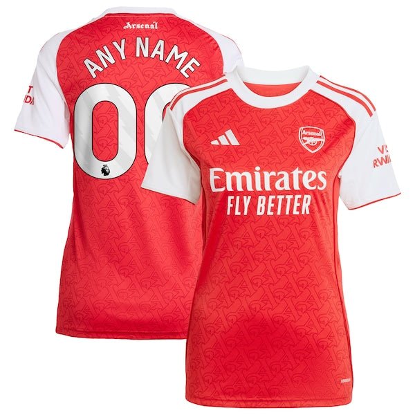 Arsenal adidas Women's 2025/26 Home Replica Custom Jersey - Red/Blue
