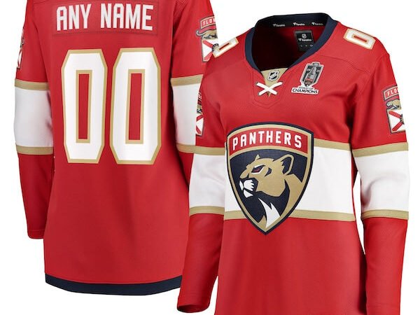 Florida Panthers Women's 2025 Stanley Cup Champions Breakaway Custom Jersey - Red