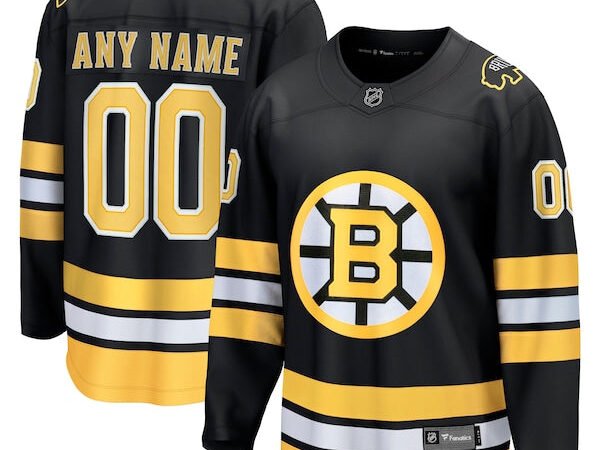 Boston Bruins  Home Breakaway Custom Jersey - Black