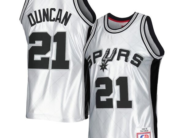 Tim Duncan San Antonio Spurs 1998/99 Hardwood Classics 75th Anniversary Swingman Jersey - Platinum