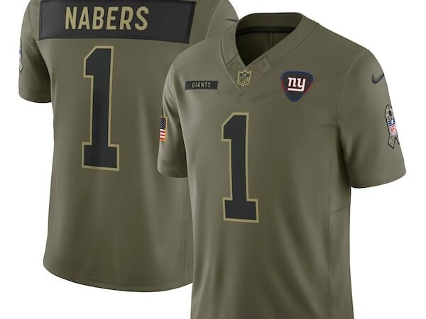 Malik Nabers New York Giants Nike 2025 Salute to Service Limited Jersey - Olive
