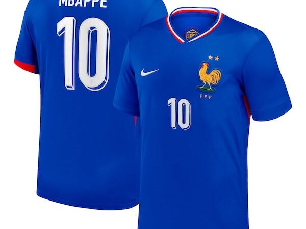 Kylian Mbappe France National Team Nike Youth 2024 Home Replica Jersey - Blue/White
