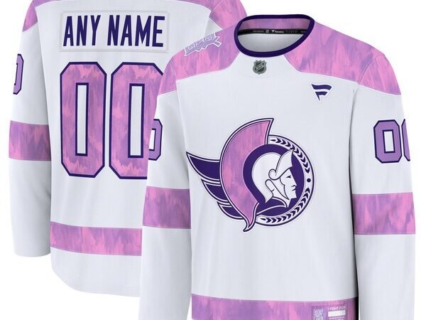 Ottawa Senators  2024 Hockey Fights Cancer Custom Practice Jersey - White