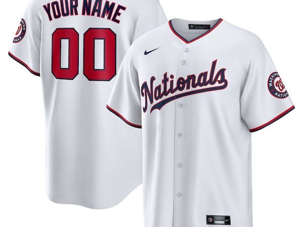 Washington Nationals Nike Replica Custom Jersey - White