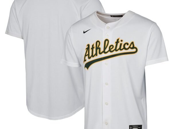 Athletics Nike Youth Home Replica Jersey - White