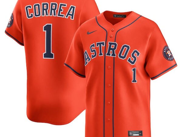 Carlos Correa Houston Astros Nike Alternate Limited Player Jersey - Orange/White