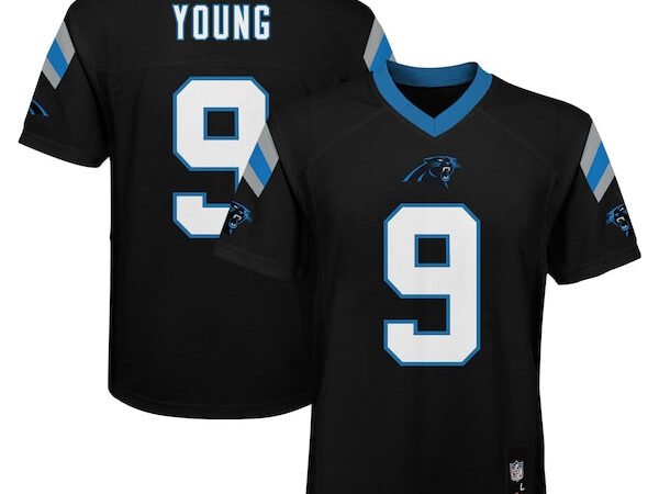 Bryce Young Carolina Panthers Youth Replica Player Jersey - Black