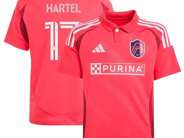 Marcel Hartel St. Louis City SC adidas Youth 2025 Forever CITY Red Replica Player Jersey - Red