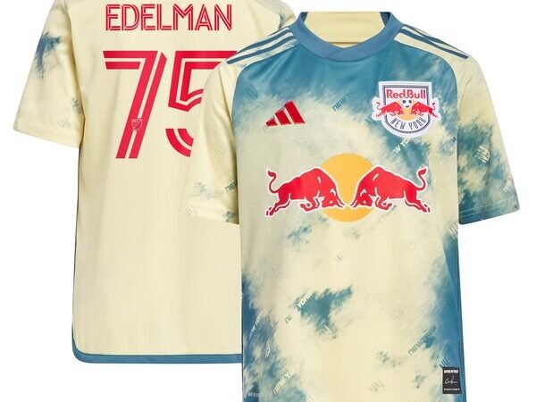 Daniel Edelman New York Red Bulls adidas Youth 2024 Daniel Patrick Kit Replica Jersey - Yellow