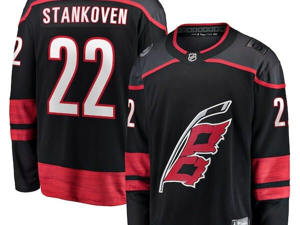 Logan Stankoven Carolina Hurricanes  Home Breakaway Jersey - Black