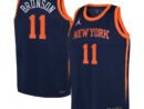 Jalen Brunson New York Knicks Jordan Brand Youth Swingman Jersey - Statement Edition - Navy