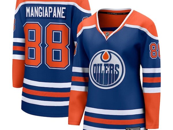 Andrew Mangiapane Edmonton Oilers  Women's Home Breakaway Jersey - Royal